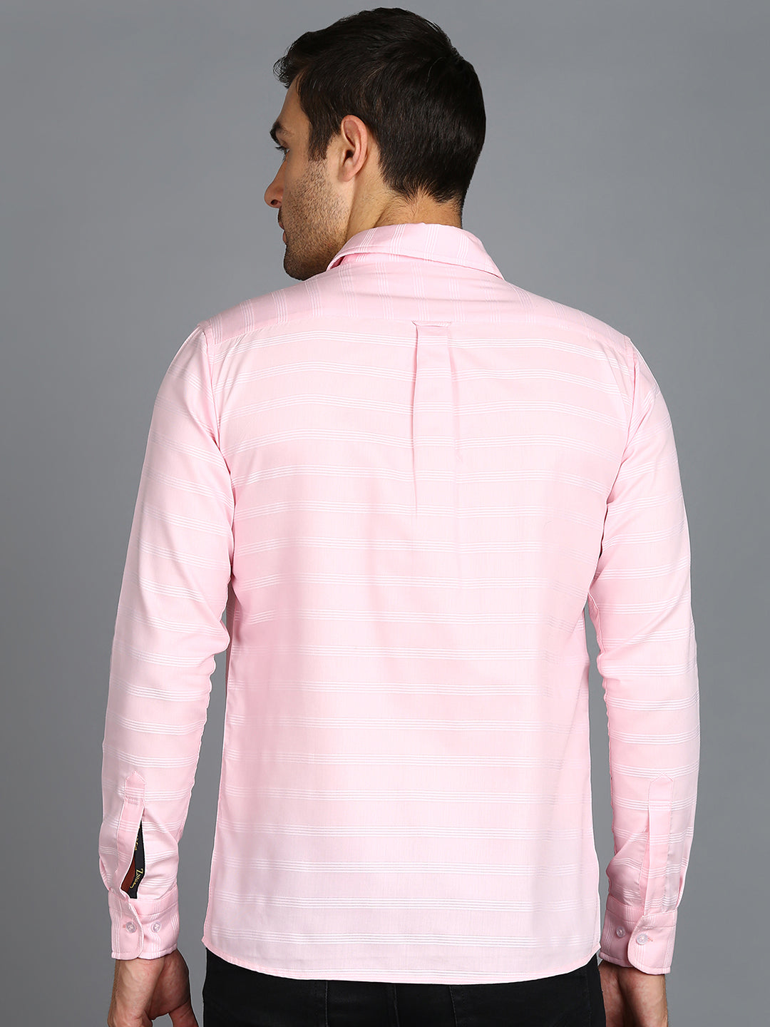 White Stripe Pink Slim Fit Shirt