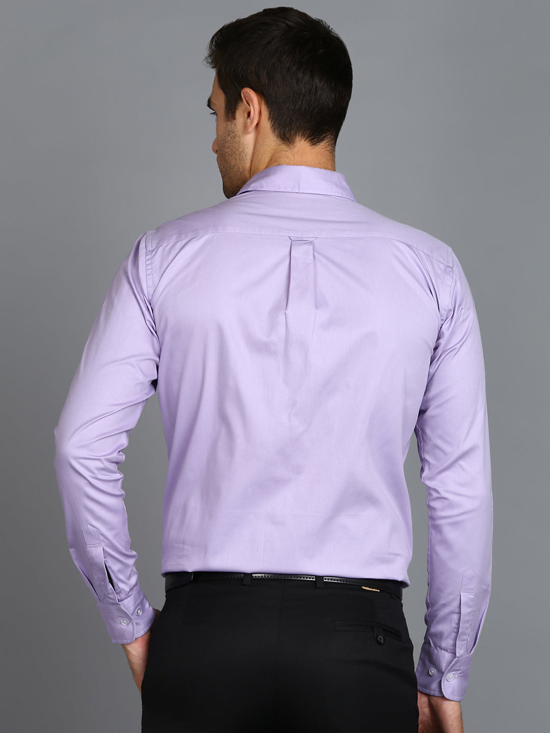 Solid Violet Slim Fit Shirt