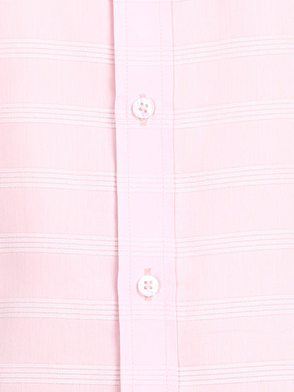 White Stripe Pink Slim Fit Shirt