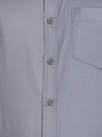 Solid Grey Slim Fit Shirt