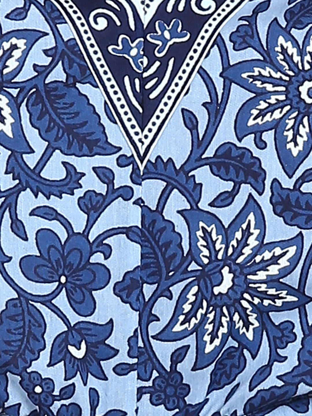 Indigo Blue Floral Waist Cut-Out Maxi DressDress