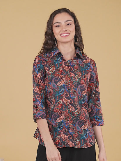 Ethnic Printed Multicolor Shirt