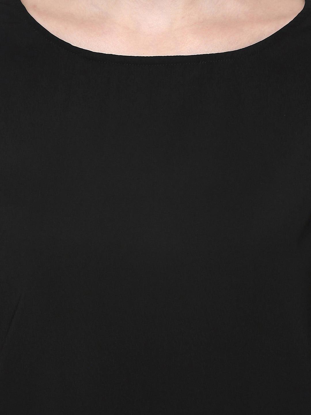 Black Solid Top - Znxclothing