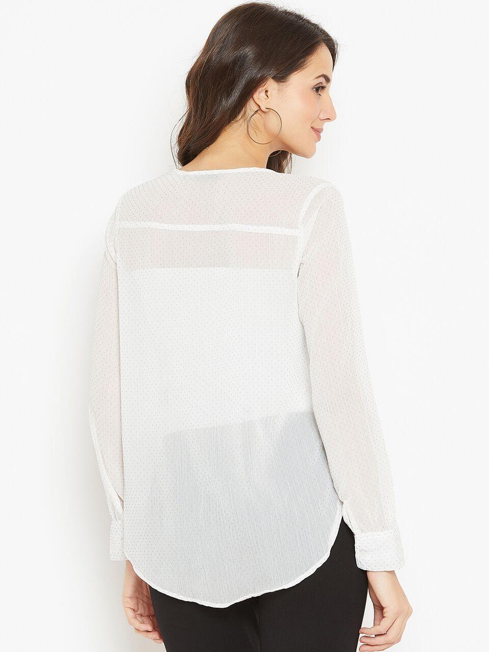 Transparent White Shirt  - Znxclothing