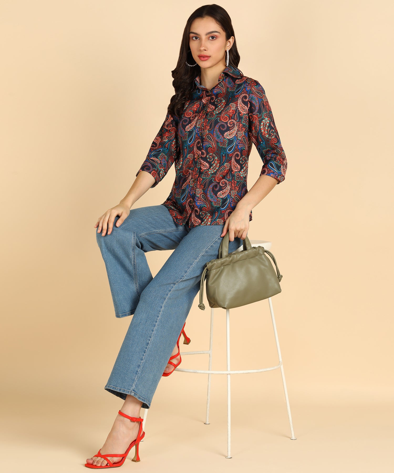 Ethnic Printed Multicolor Shirt