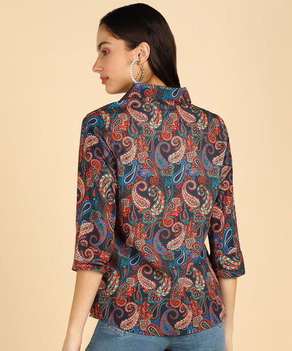 Ethnic Printed Multicolor Shirt