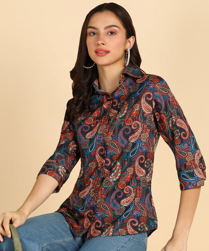 Ethnic Printed Multicolor Shirt