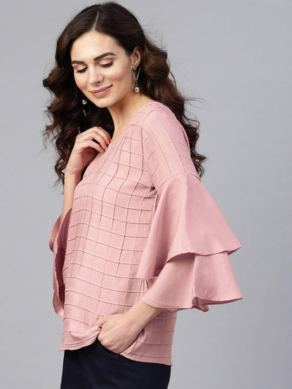 Textured Pleat Top - Znxclothing