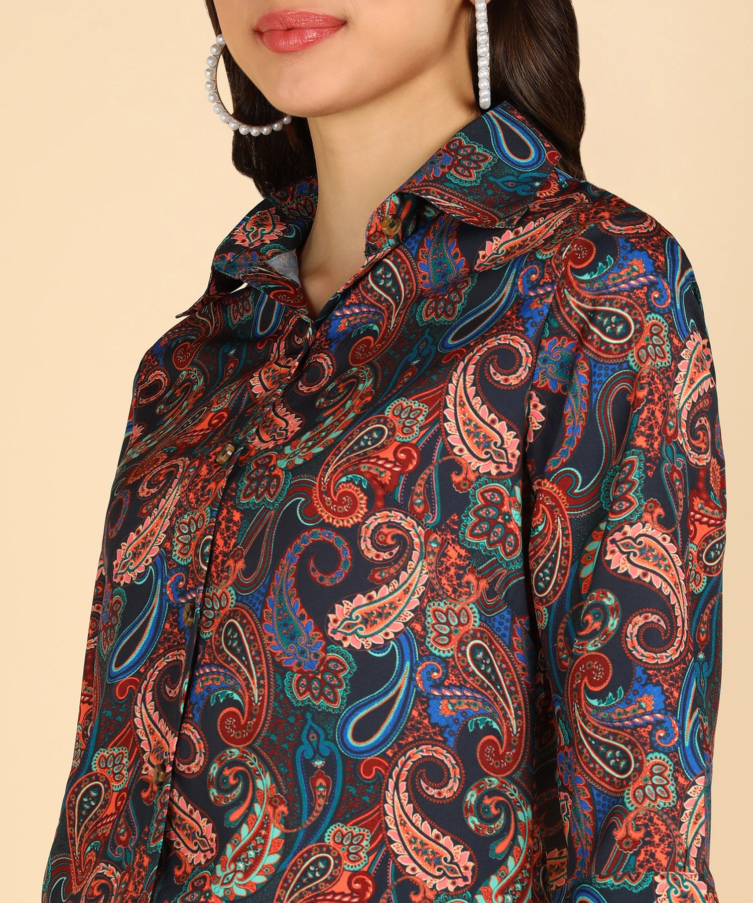 Ethnic Printed Multicolor Shirt