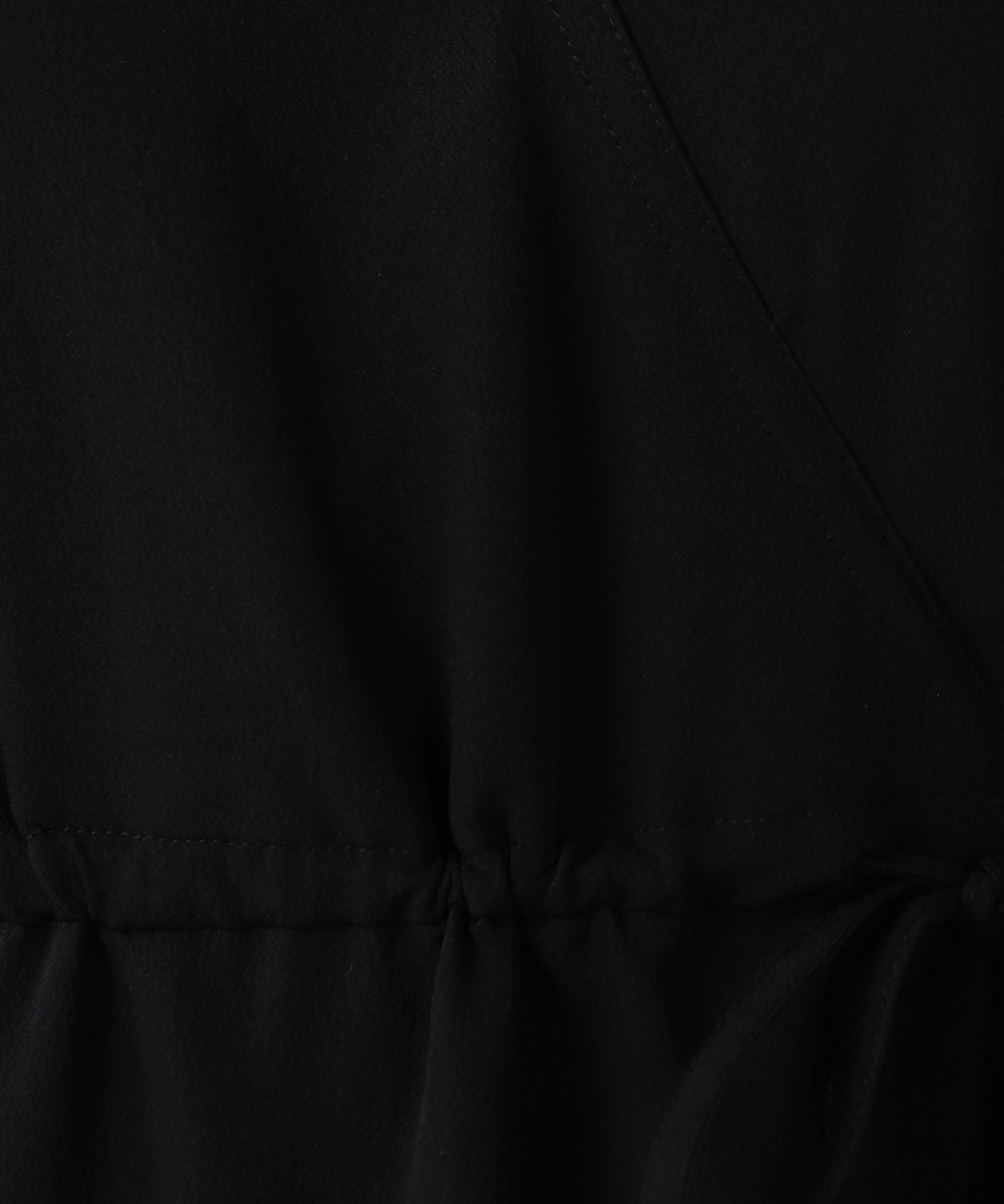 Znx Women Solid Black Fornt Slit Dress - Znxclothing