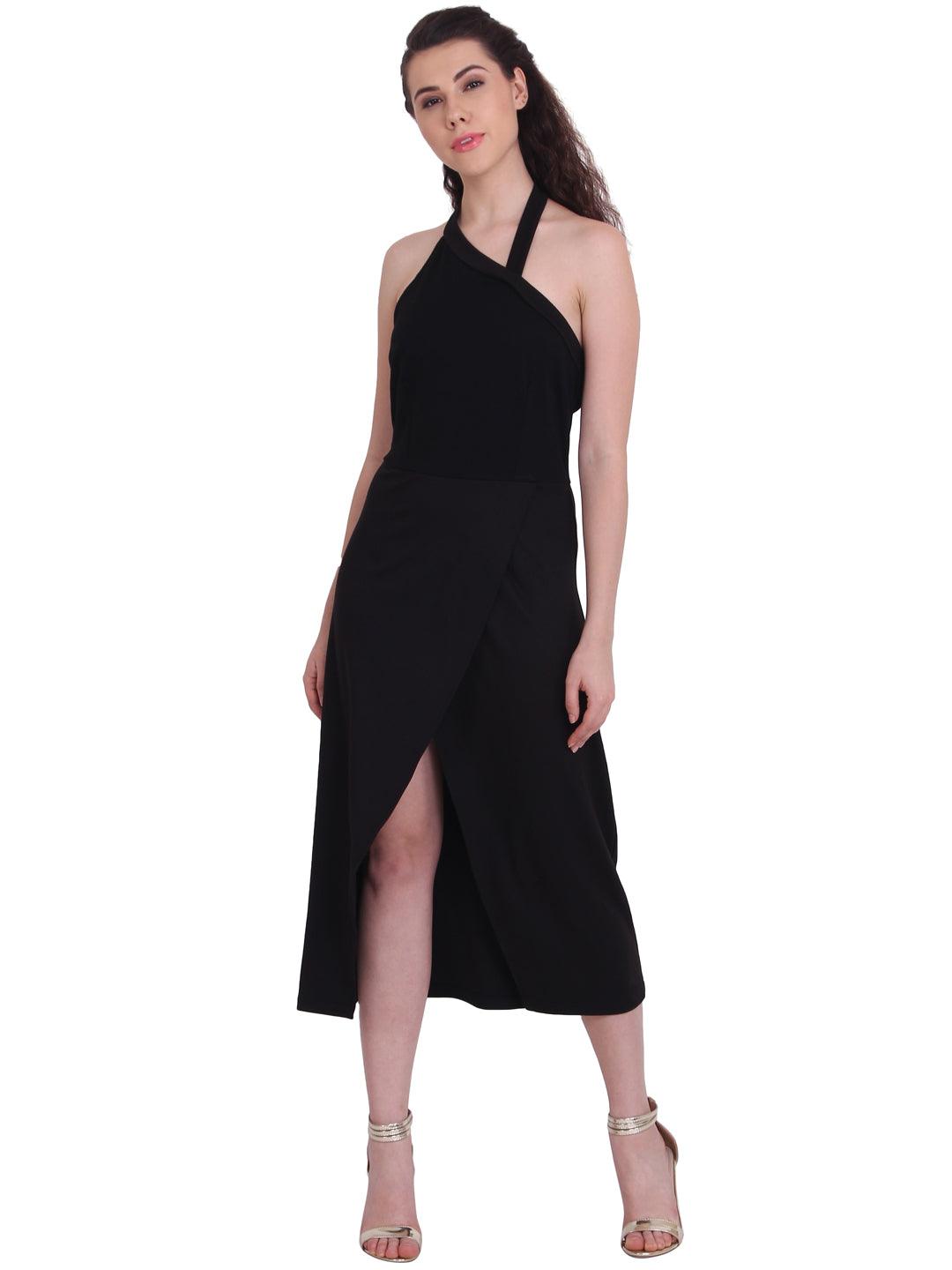 Black Sleeveless Dress - Znxclothing