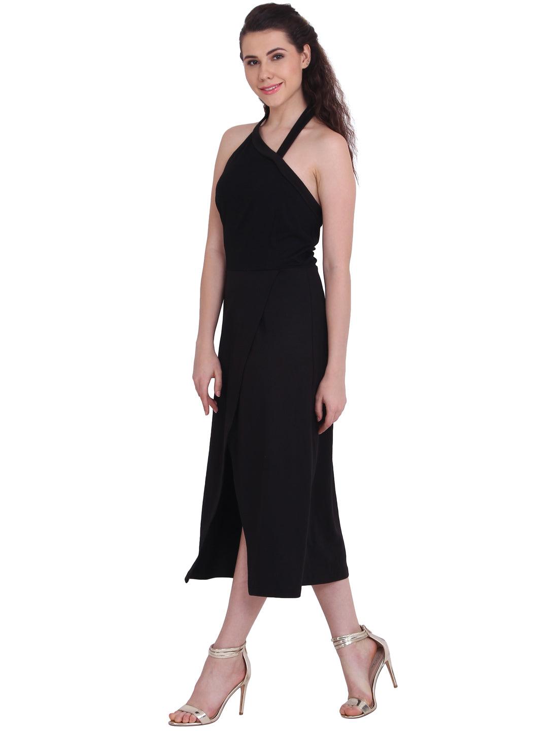 Black Sleeveless Dress - Znxclothing