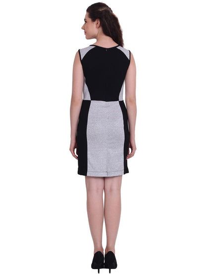 Solid Black sleeveless Dress - Znxclothing