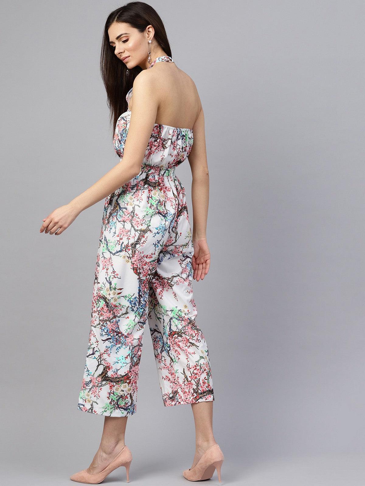Tropical Printed Jumpsuit (Fully Stitched) - Znxclothing