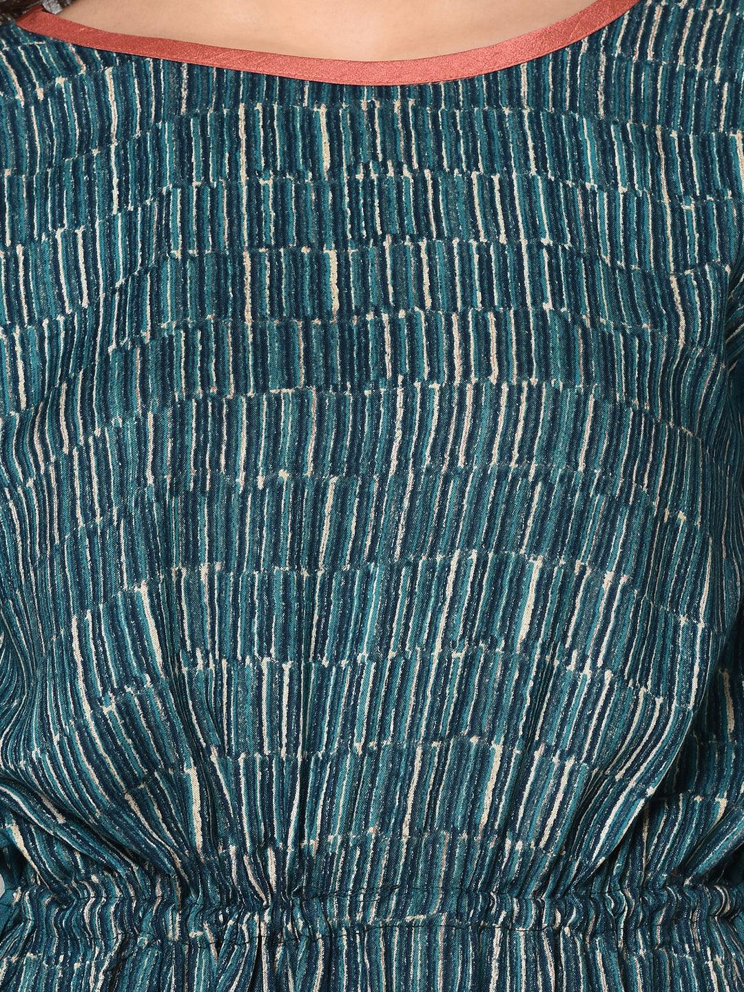 Royal Green designer Anarkali Dress (Fully Stitched) - Znxclothing