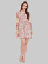 Multi colour Floral regular sleeve Dress - Znxclothing