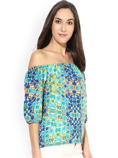Multicoloured Printed Top - Znxclothing